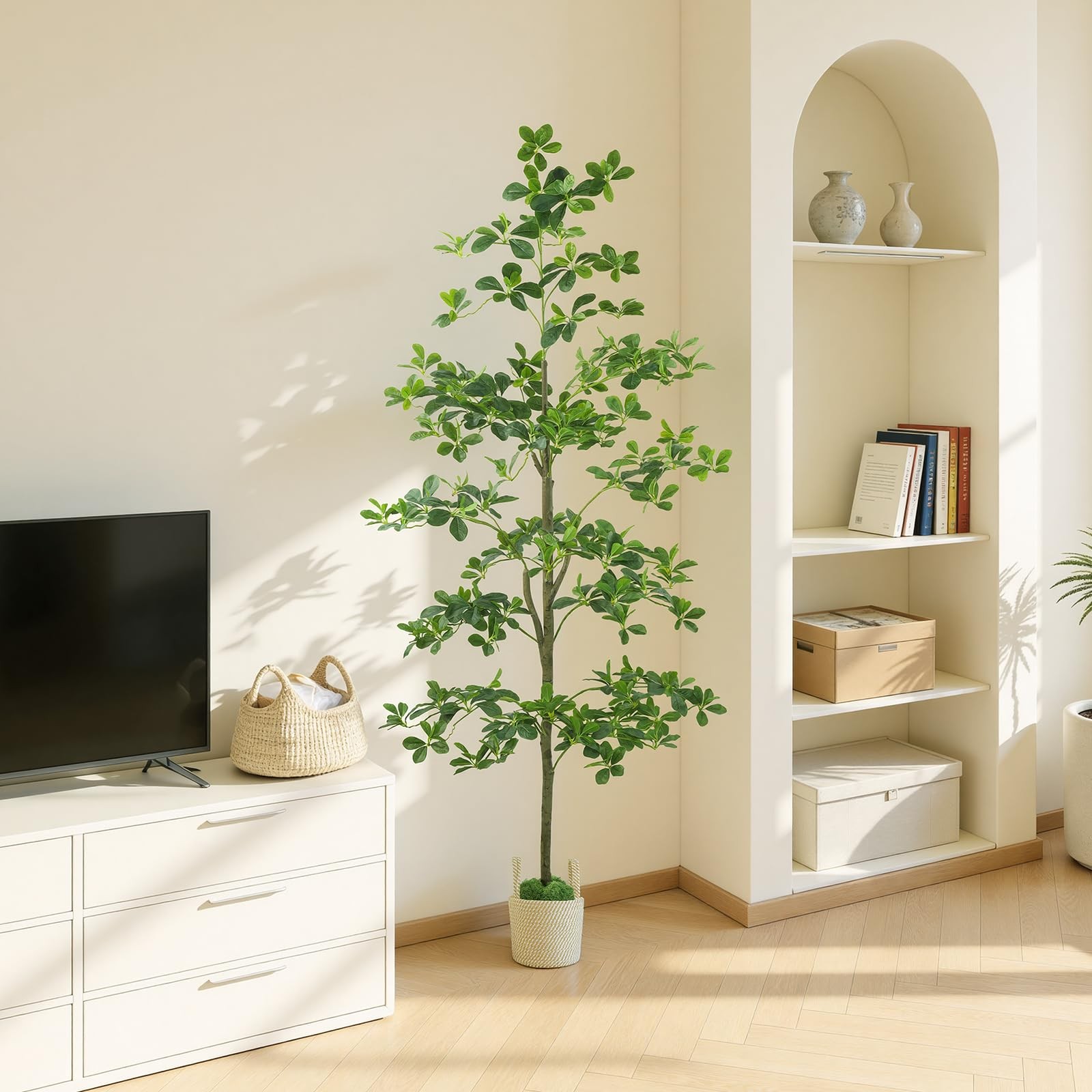 Caxchiling Artificial Black Olive Tree 6FT, Fake Potted 6ft,