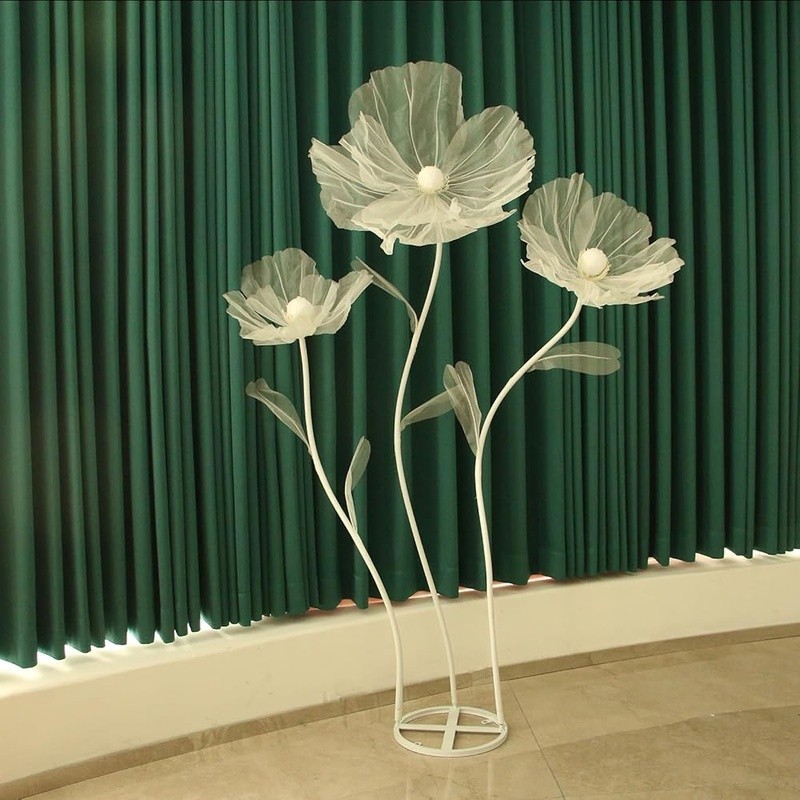 Artificial Silk Poppy Flowers W/ Adjustable Stems Home Decor Events Displays New