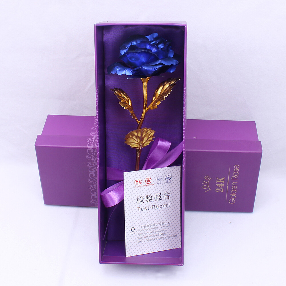 Gold Plated Real Rose 24K Dipped Flower Valentine’s Day Love Gifts For Her