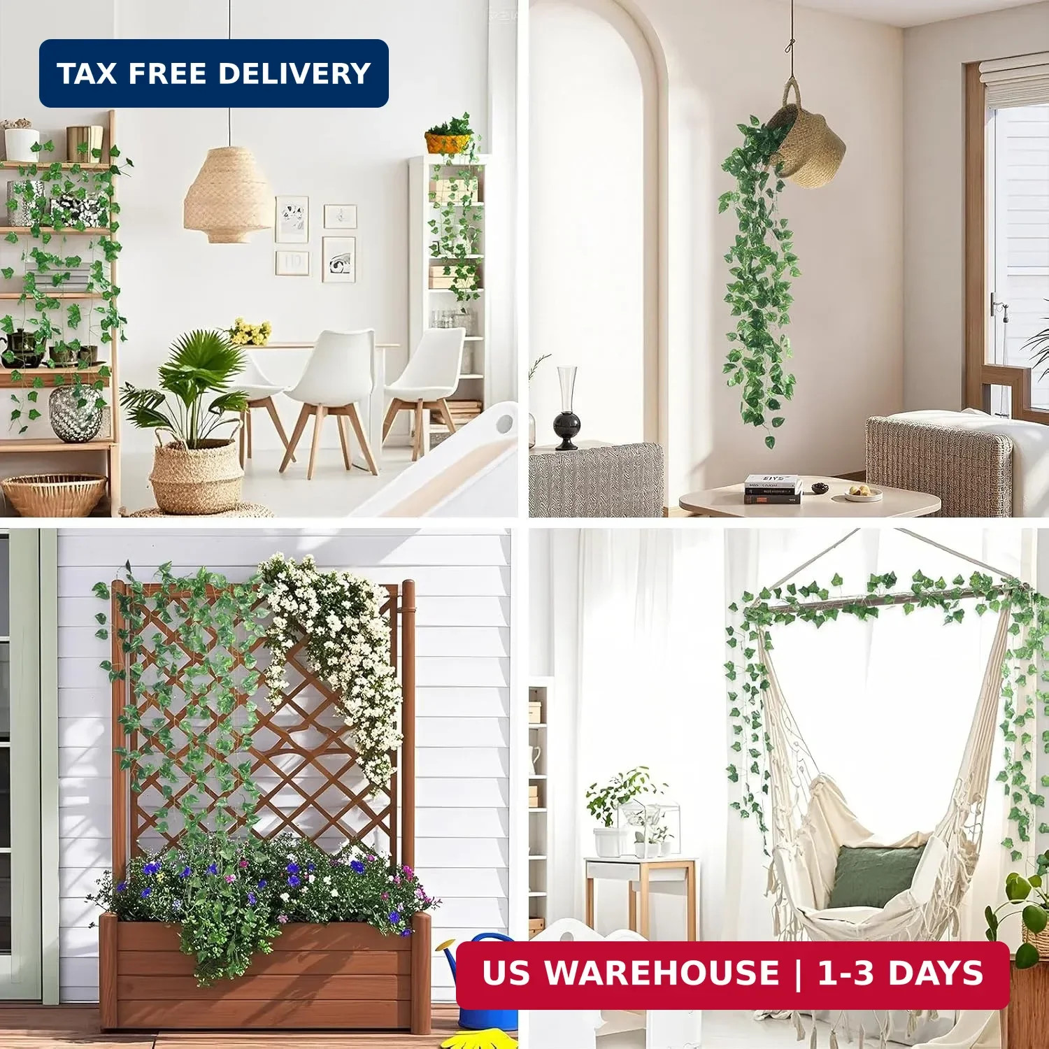 12 Pack Artificial Ivy Garland, 84 Ft Fake Vines Hanging Plants for Room Decor,