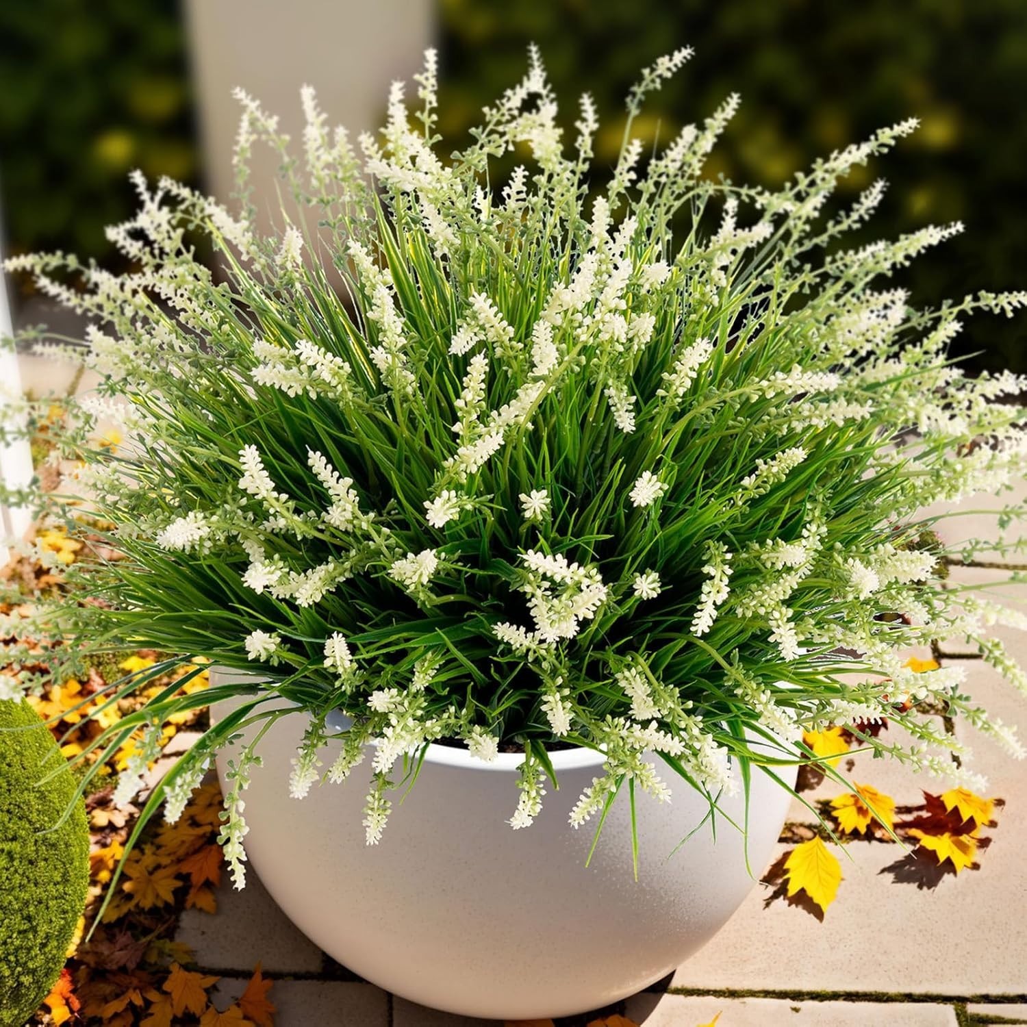 Artificial Faux Plants Flowers for Outdoor Decorations, Fake Monkey Grass for…