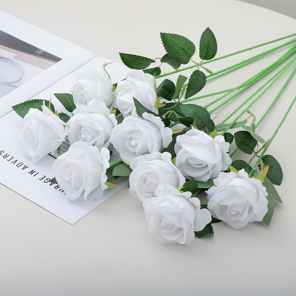5pcs Rose Artificial Flowers Bouquet Silk Fake Flower for Home Decor Garden Wedd