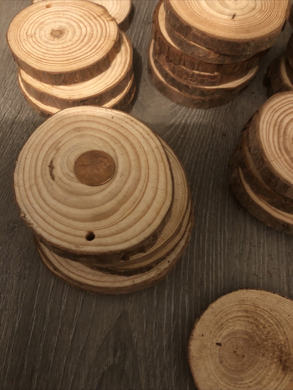 50 PCS Natural Tree Round Wood Log For Wedding Centerpiece, Arts and Crafts