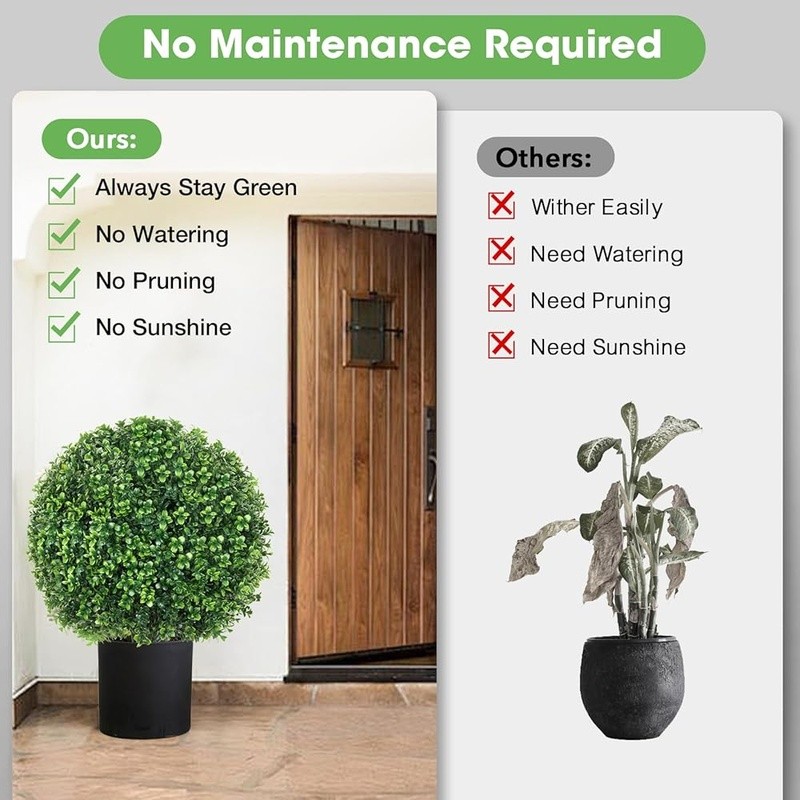 Lifelike Artificial Plants UV Resistant Zero Maintenance Indoor Outdoor Decor US