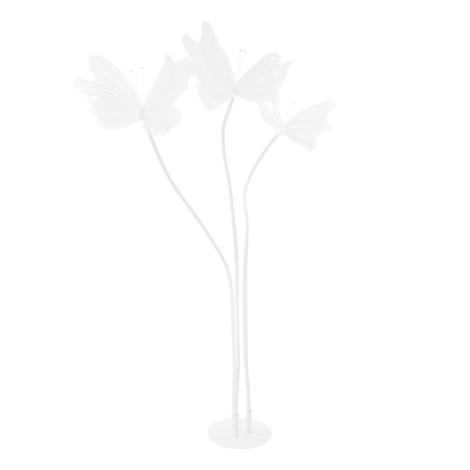 Butterfly Decoration with Standing Base, Artificial Decoration Butterflies White