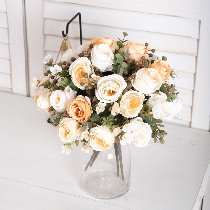 Artificial Rose Flower Prop Synthetic Wedding For Ornament Home Hotel Decoration