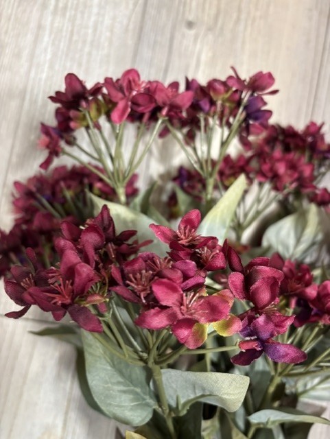 NEW Pottery Barn Burgundy Fall Faux Floral Flowers Bundle Bunch NWT