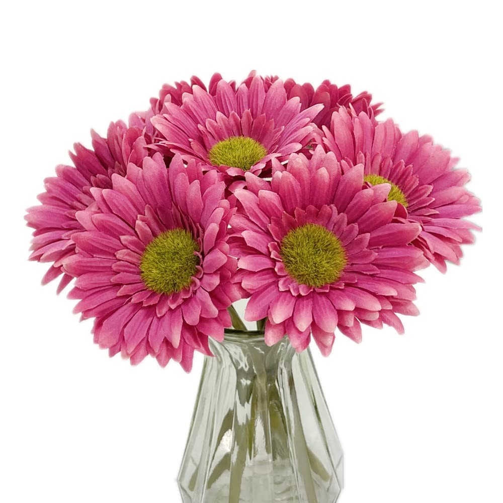 10PCS Artificial Gerbera Daisy Silk Flowers Faux Flower for Party Home Kitche…