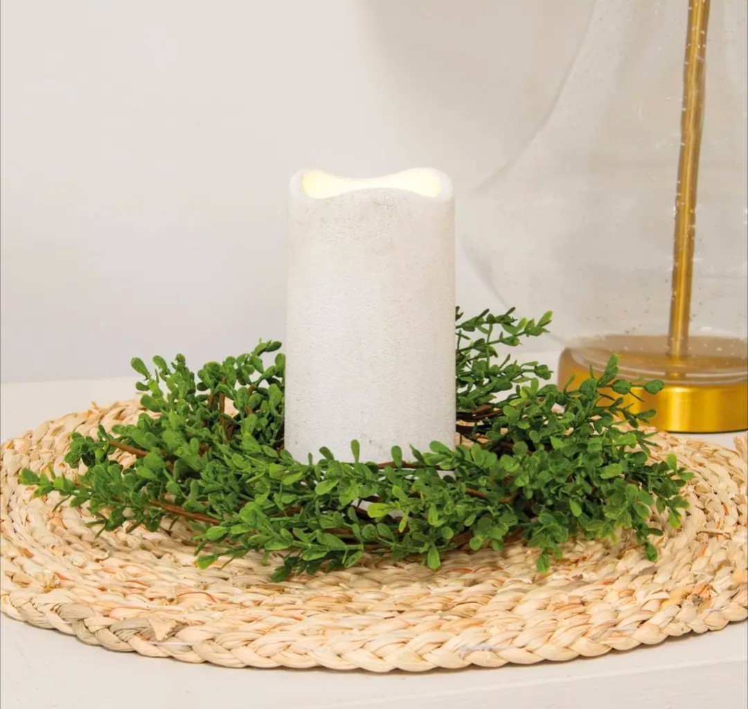 4-1/2″ Baby Boxwood Candle Ring