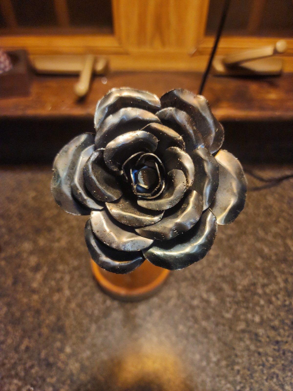 Hand Crafted Welded, Metal Forever Rose 🌹