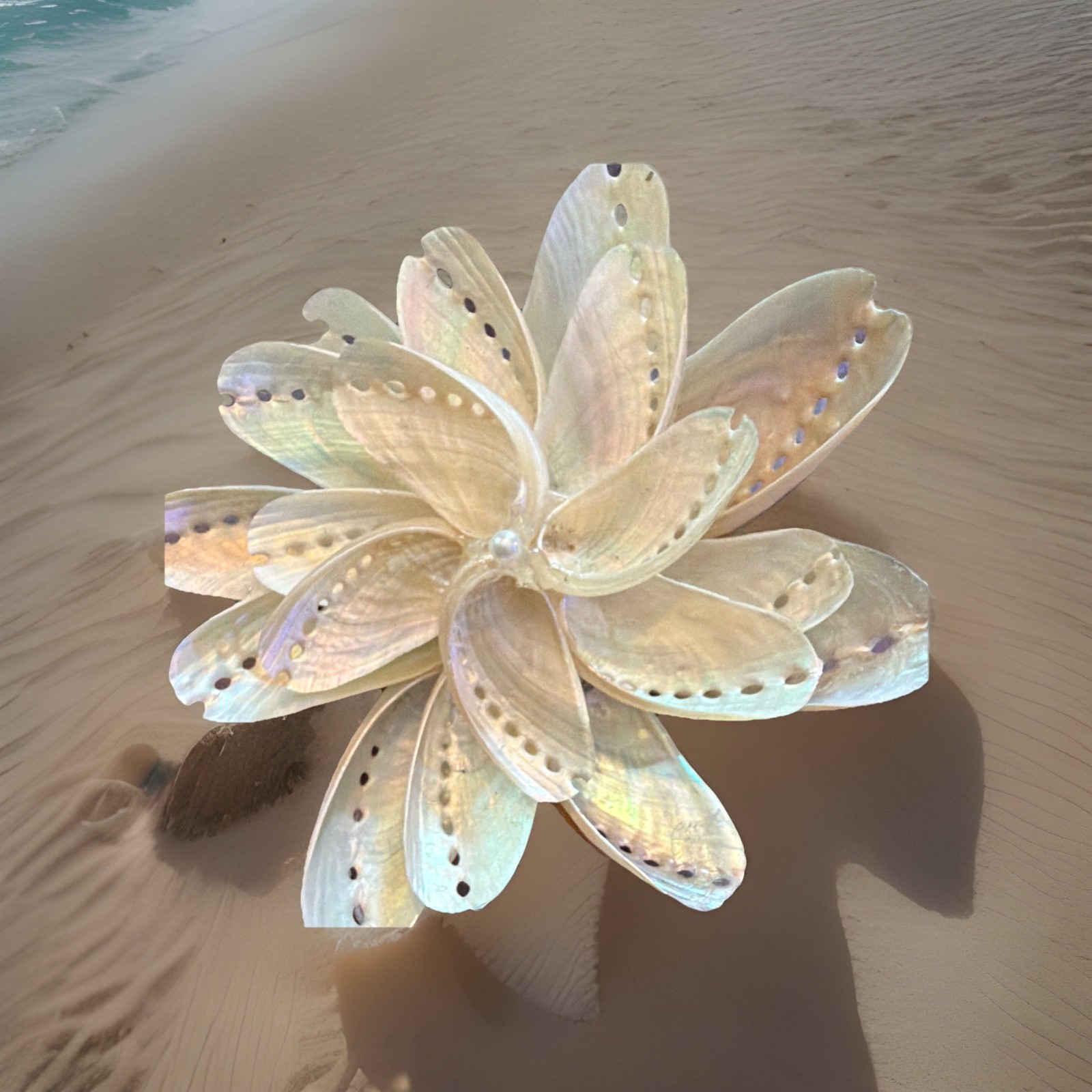Handmade Sea shell flowers 30$ for this one Smaller ones 20$