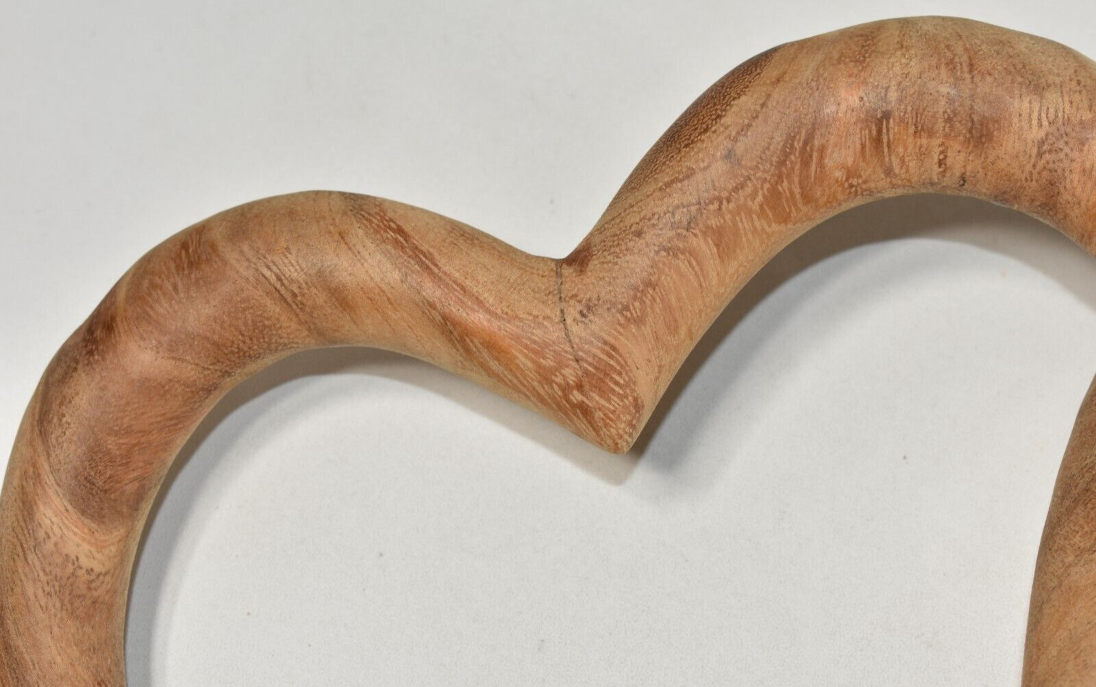 2 Linked Interlocking Hearts Acacia Wood 10″ Home Decor Wedding Valentine’s Day