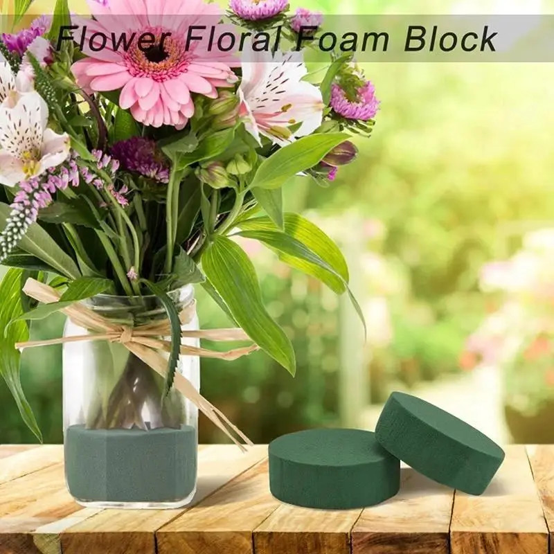 10Pcs 11.5cm Round Floral Foam Bricks for Wedding Party Table Arrangement