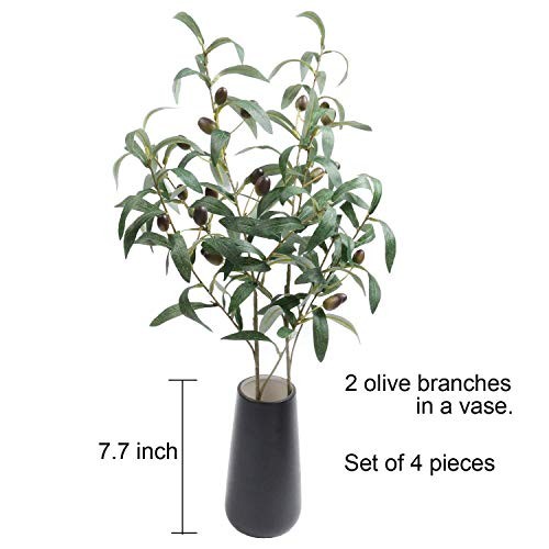 PCS 28 inch Artificial Olive Branches for Vases Greenery Olive 28″ Tall 4