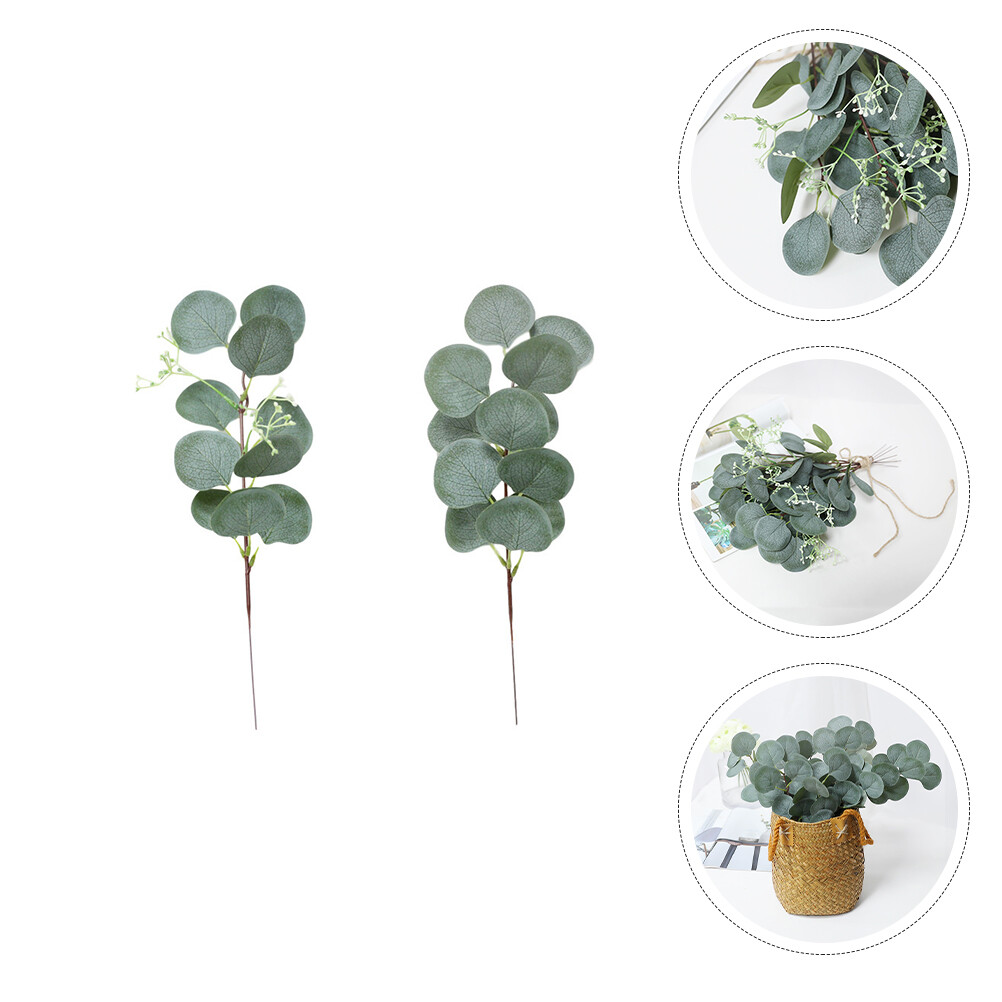 10pcs Simulation Flower Eucalyptus Leaf Adornment Wedding Party Decoration