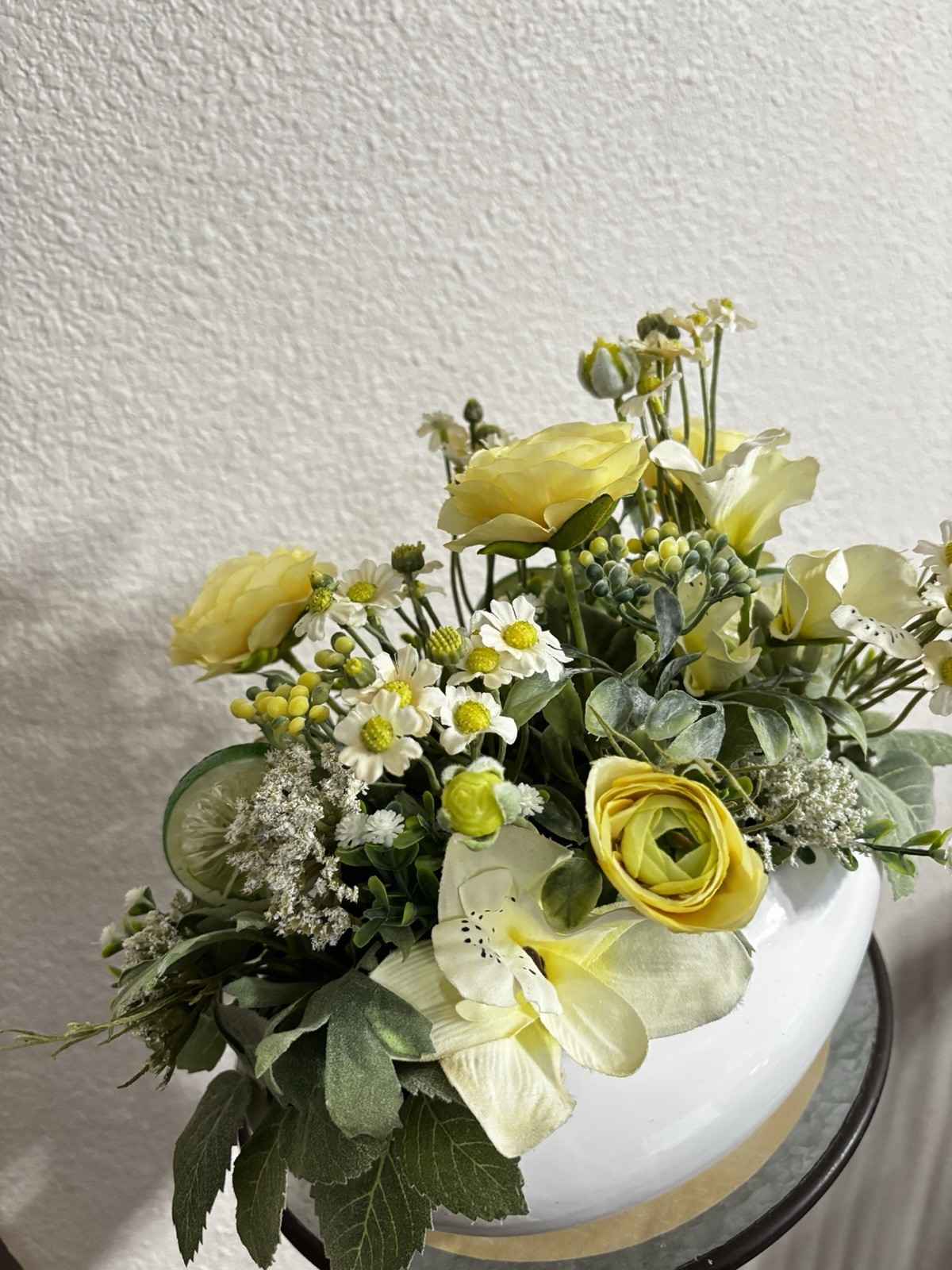 Handmade Yellow Spring Citrus Table Centerpiece