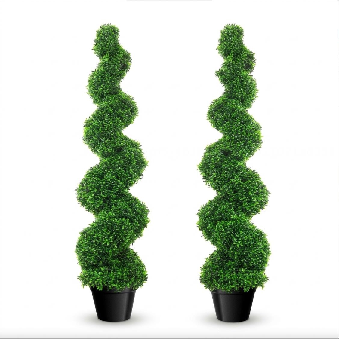 3.5Ft Topiary Trees, Artificial Boxwood Tree Set for Front Door Indoor Outdoor