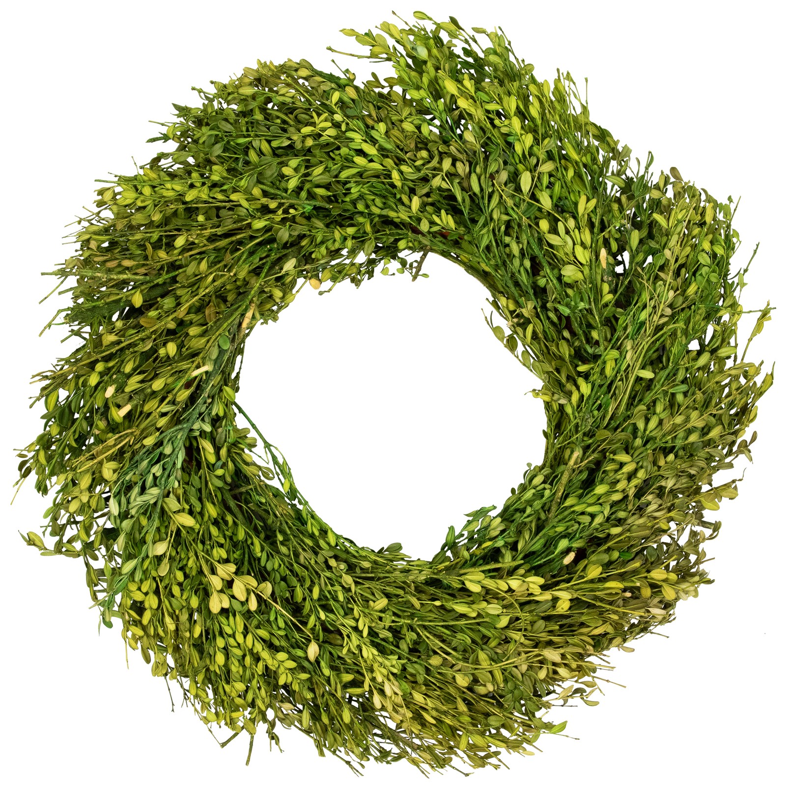 Green Foliage Artificial Spring Wreath – 20′ – Unlit