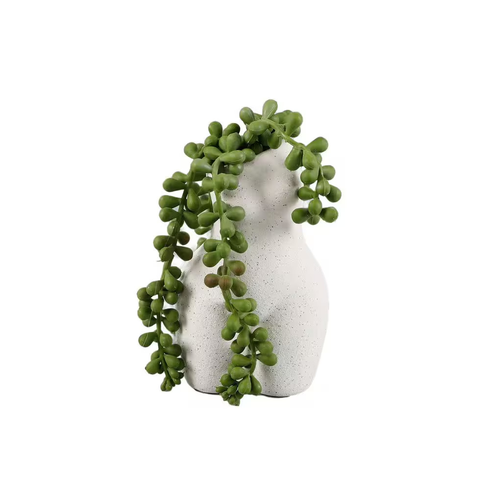 5.5 ” White Artificial String of Pearls in Ceramic