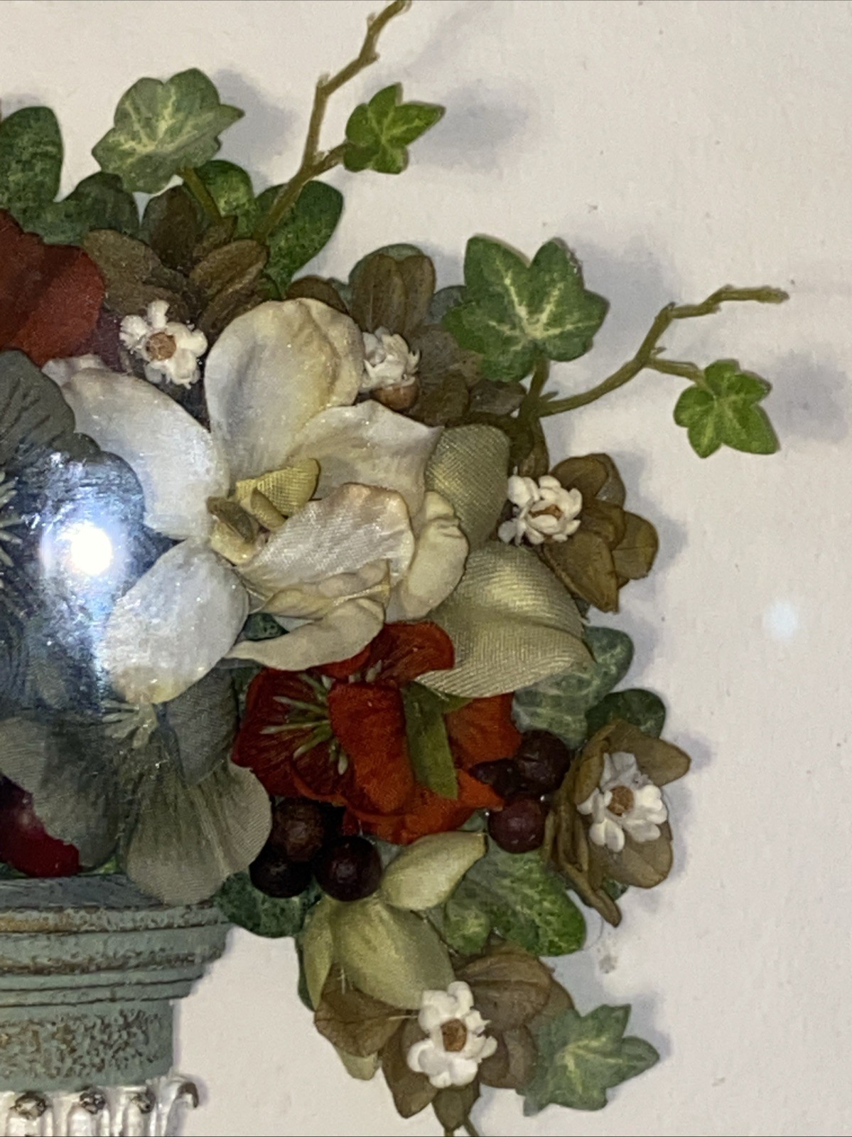 Floral Arrangement Shadowbox In Urn 19×22.5”