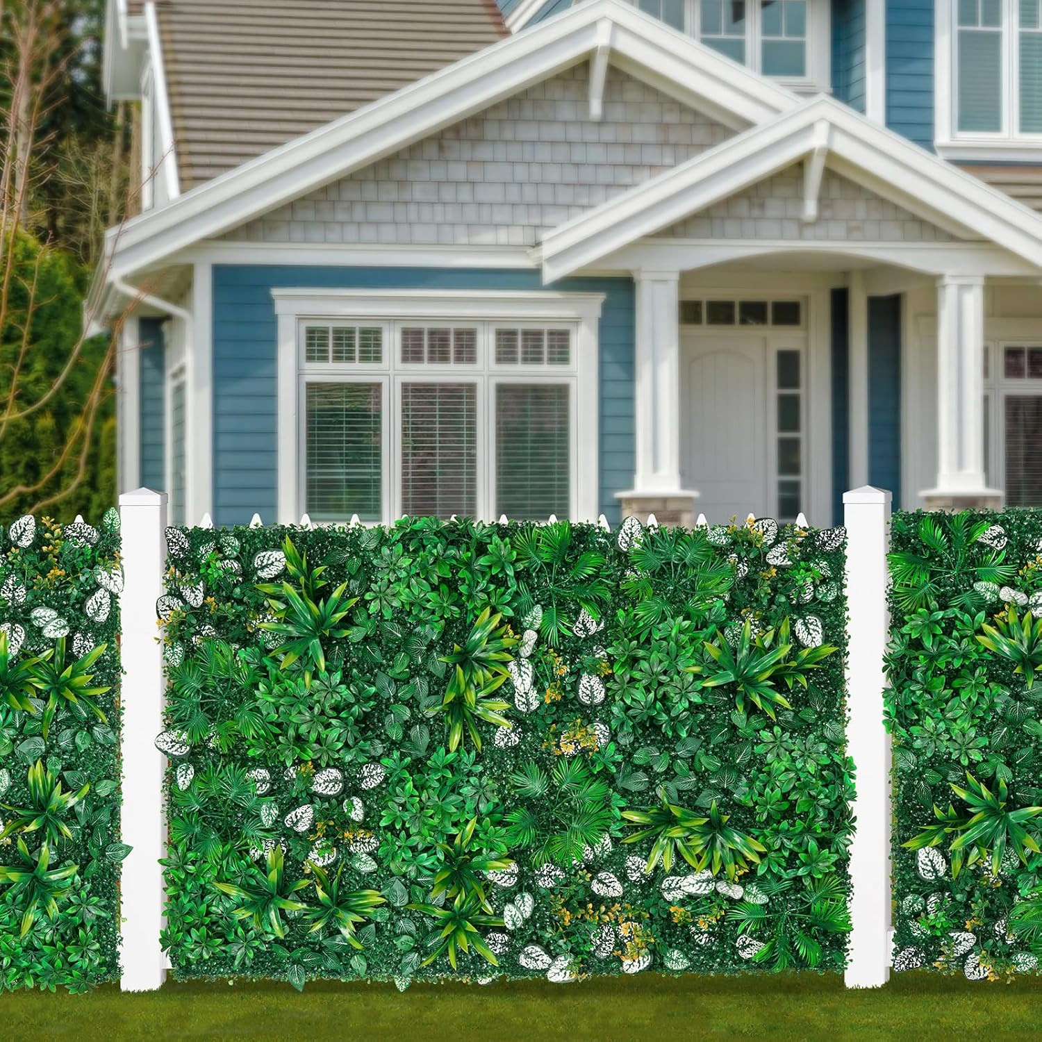 Artificial Hedge Grass Wall, Boxwood Panels 40″X120″(33.33 SQFT), UV Protected G