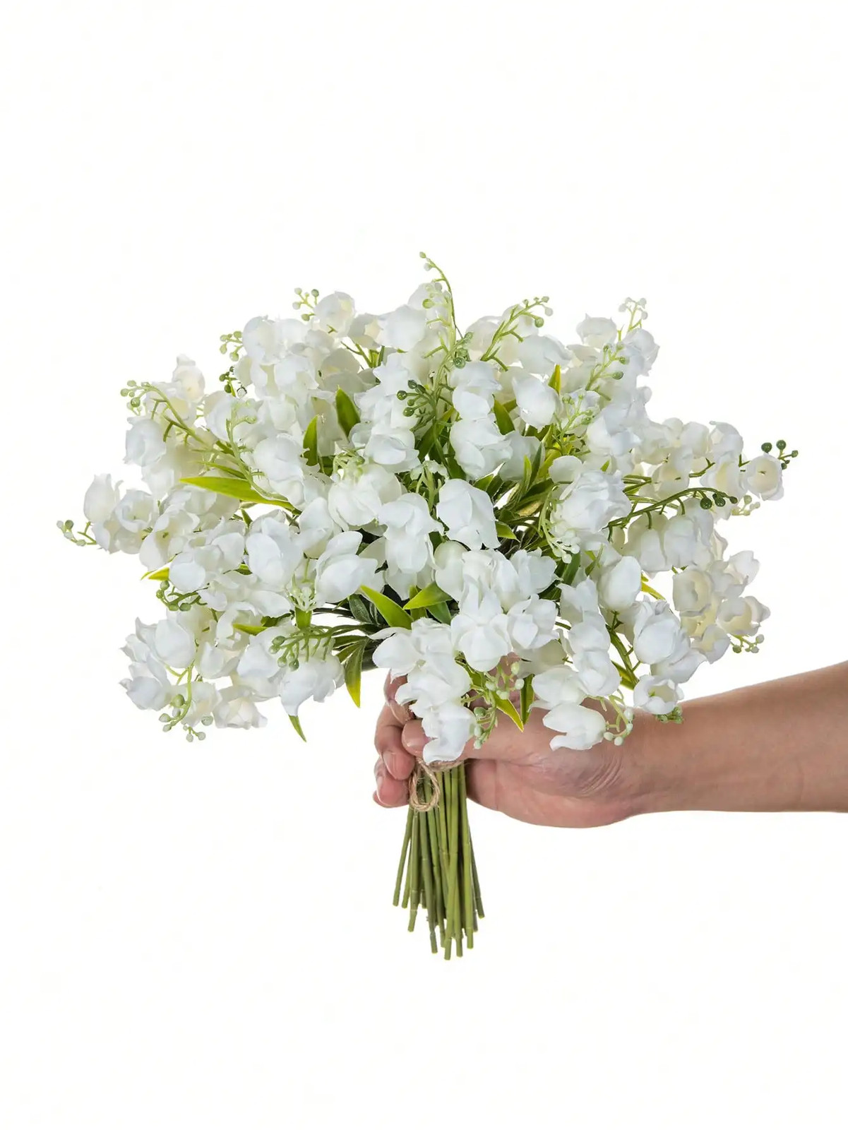 6/12Pcs Purple Lily of the Valley Silk Flower Bouquet Home Garden Wedding Party