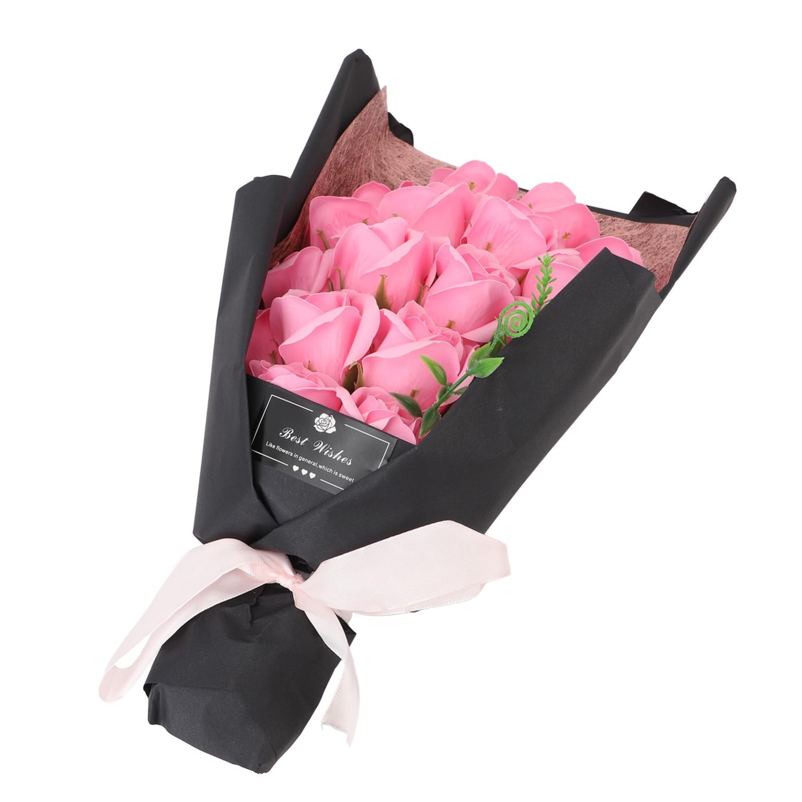 18 Pcs Eternal Pink Rose Soap Flower Bouquet Valentines Day Girlfriend Wife Gift
