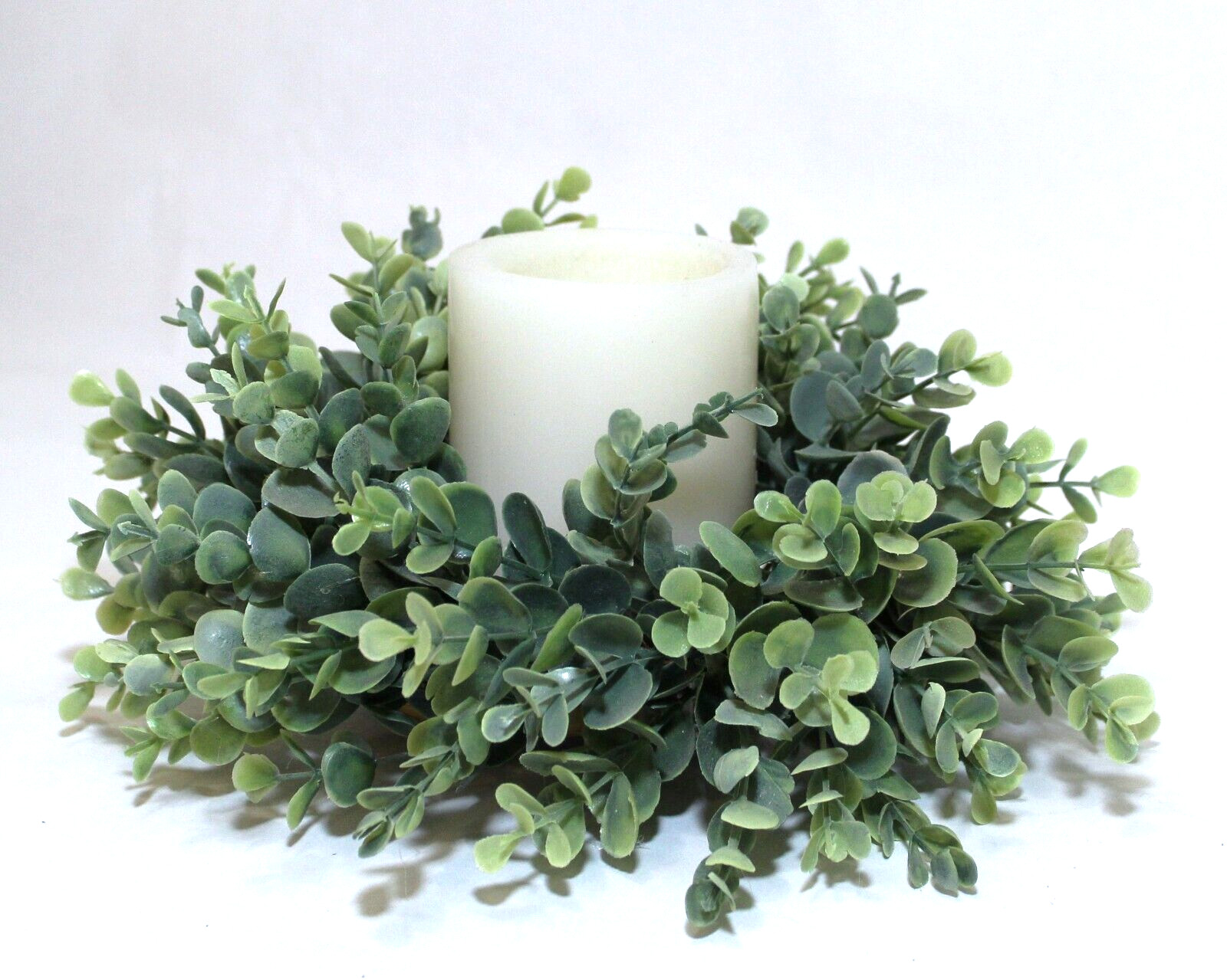Box Wood Wreath Artificial Greenery 10″ Candle Ring