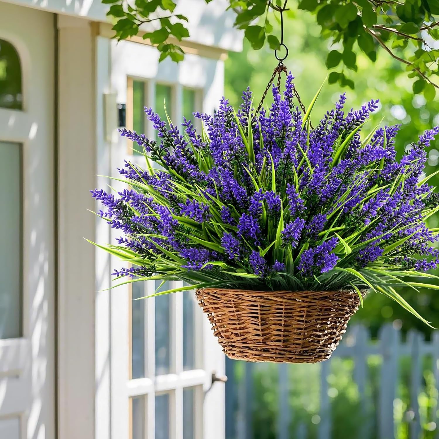 Durable and Pet-Friendly 24 Bundles of Faux Lavender Flowers for All Seasons