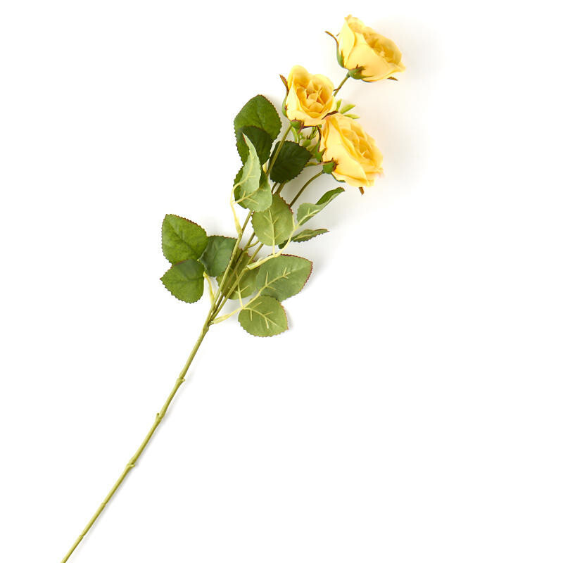 Pack of 4 Yellow Artificial English Rose 24″ Sprays