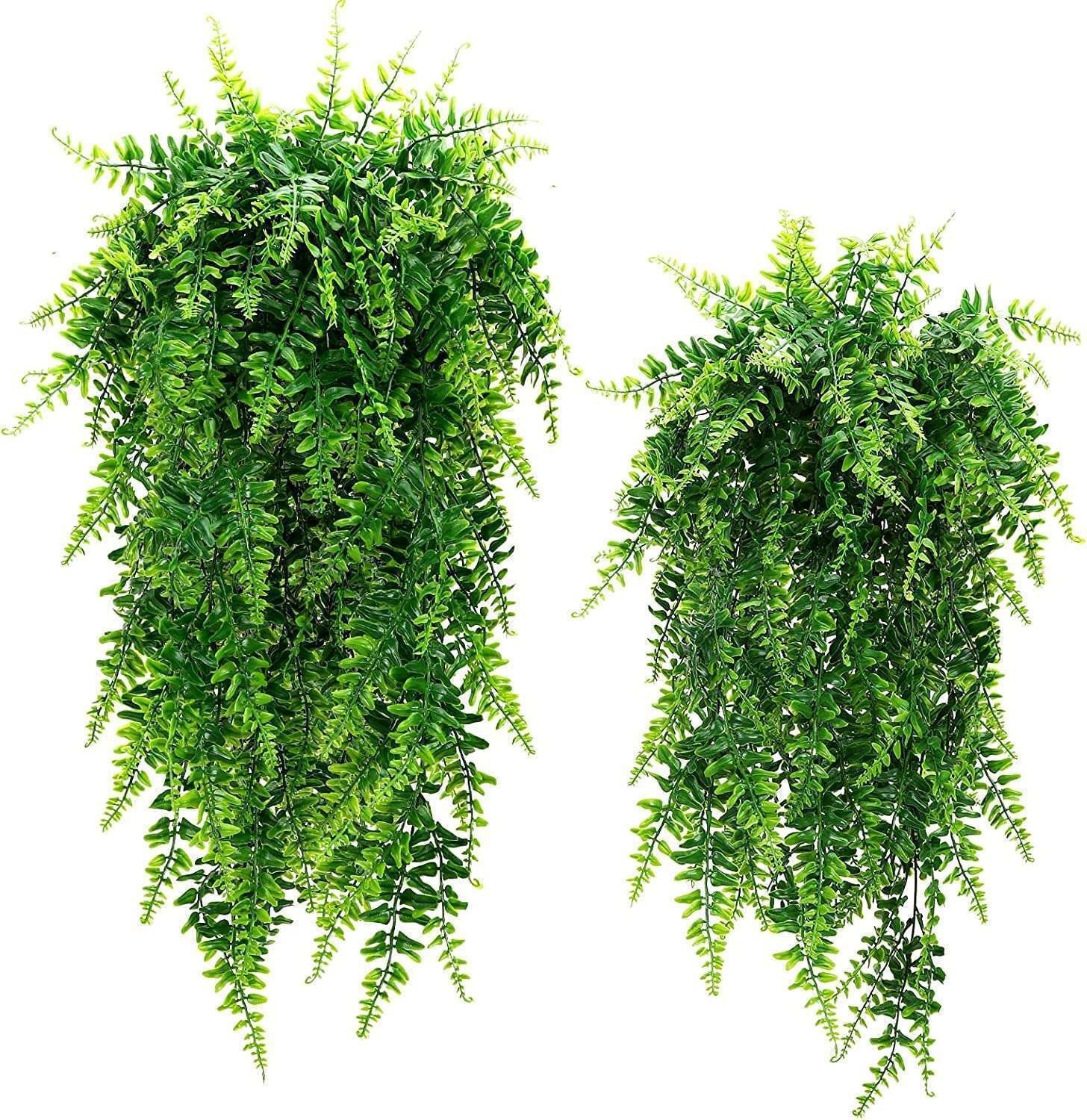 5pc Ferns Artificial Rattan Plastic Fake Hanging Plant Vine Outdoor UV Resistant