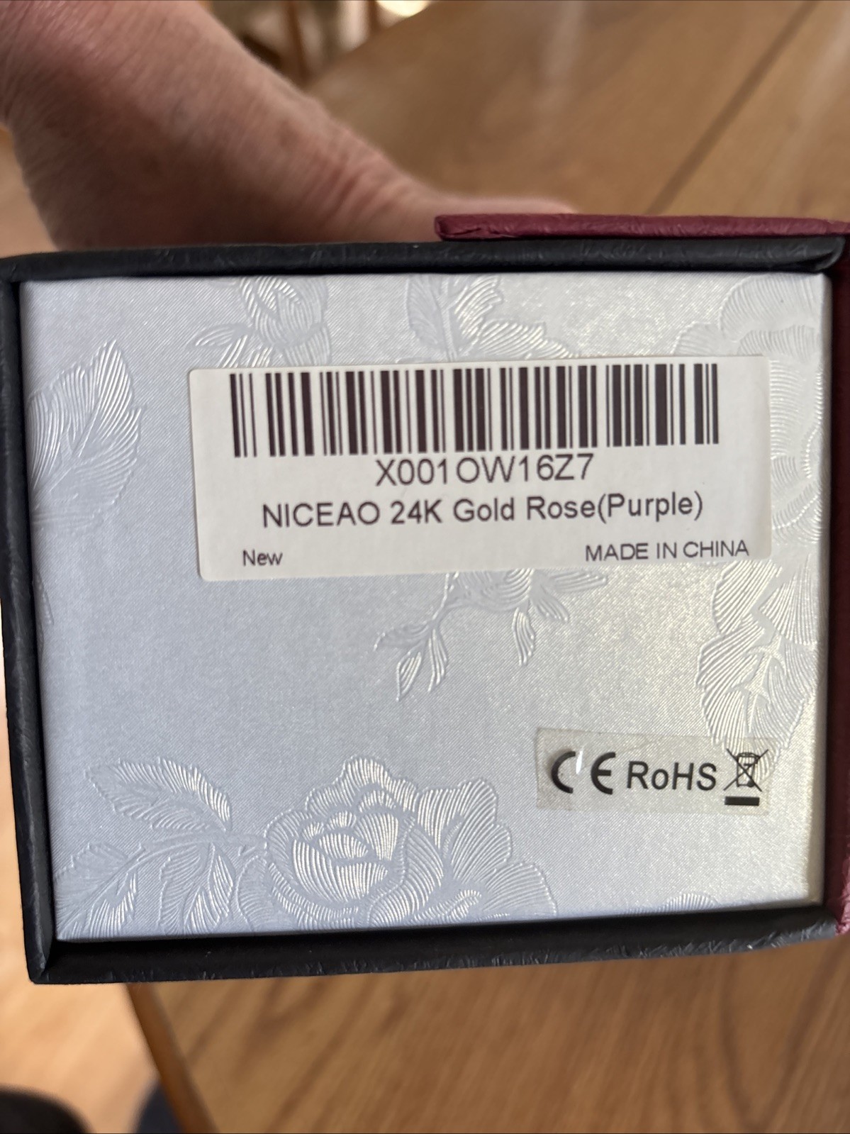 24k Gold Rose (purple) New Gift Boxed