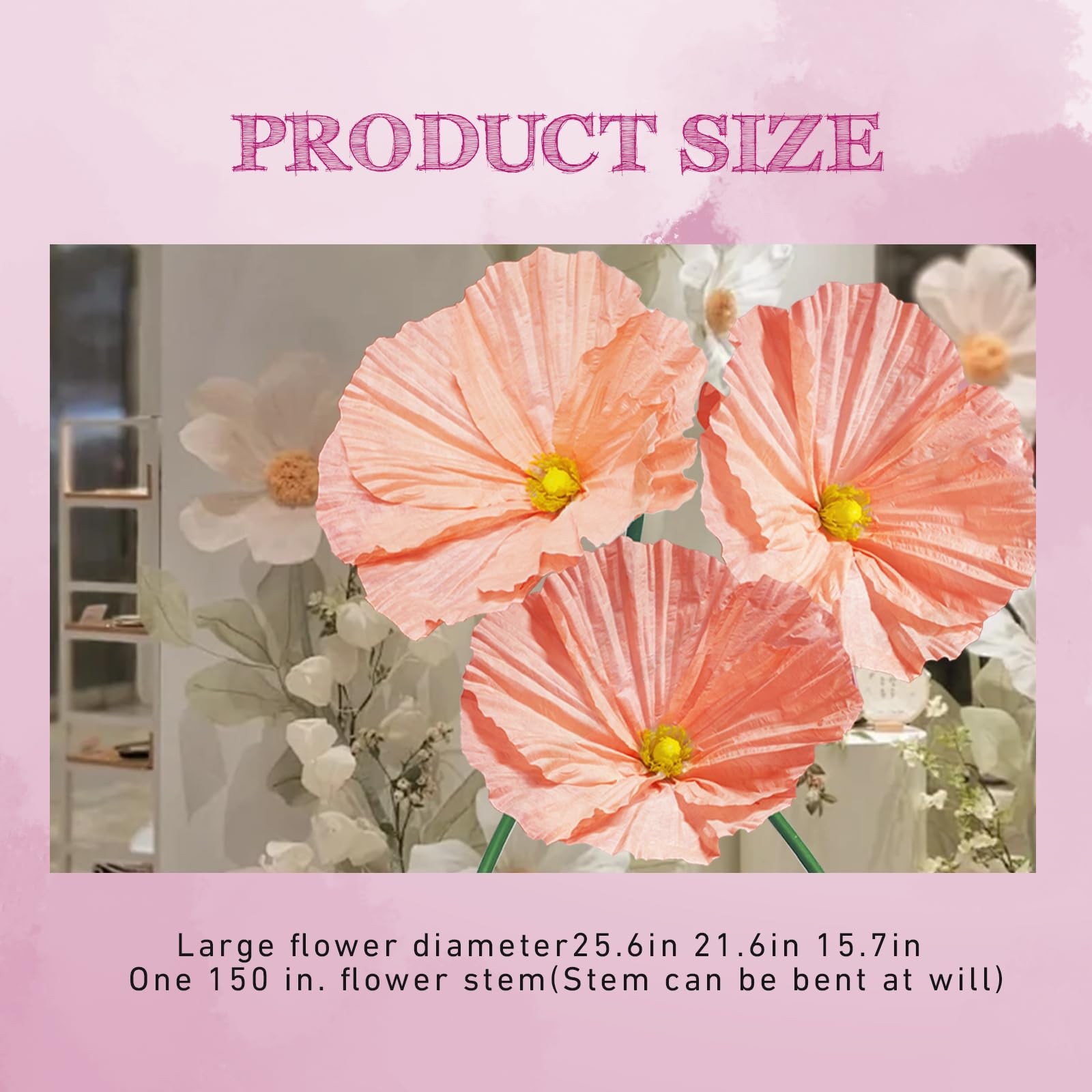 Large Flowers Artificial Flower Decoration – Wedding Giant Flowers Huge Artif…