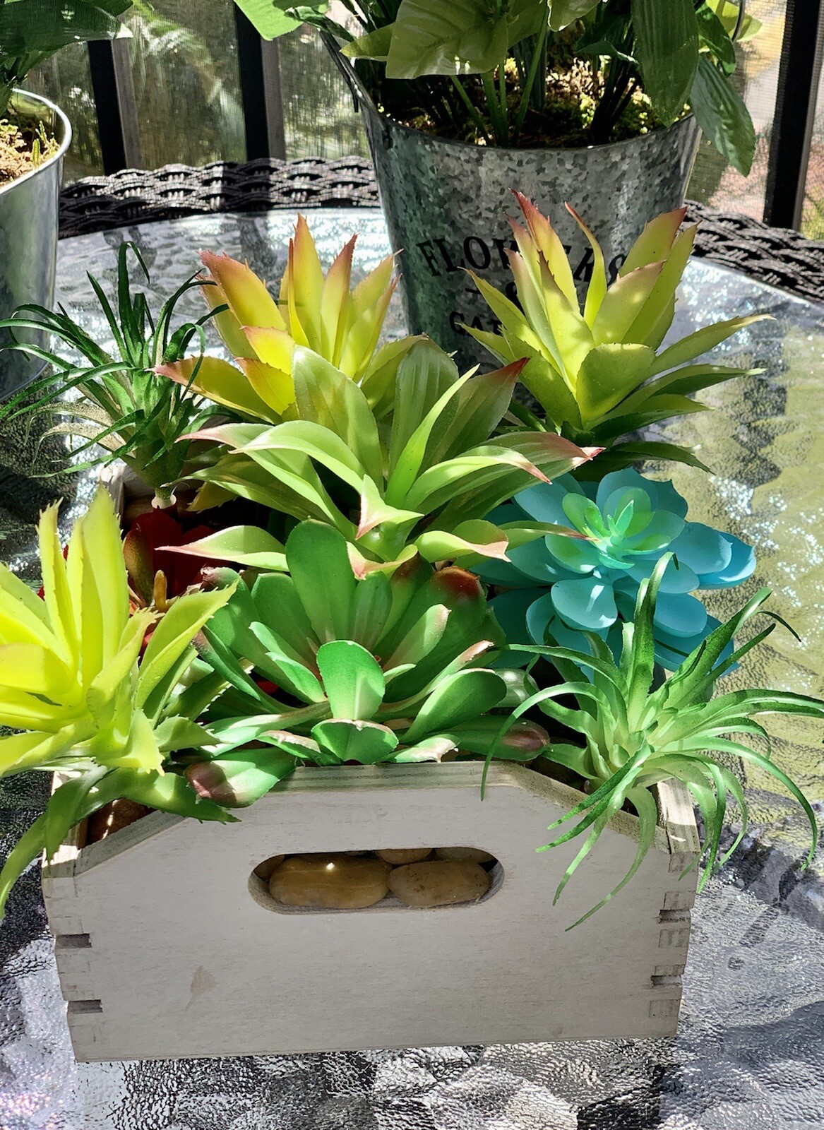 Flower Arrangement Artificial Succulent Flowers Garden and Home Decor CP00040