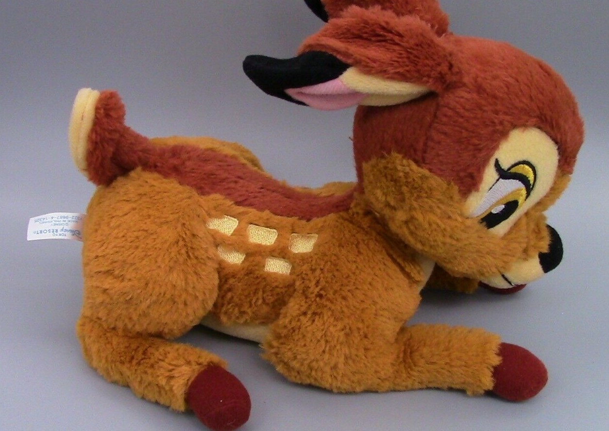 Tokyo Disney Resort Exclusive BAMBI Lying Plush Deer Fawn Stuffed Animal