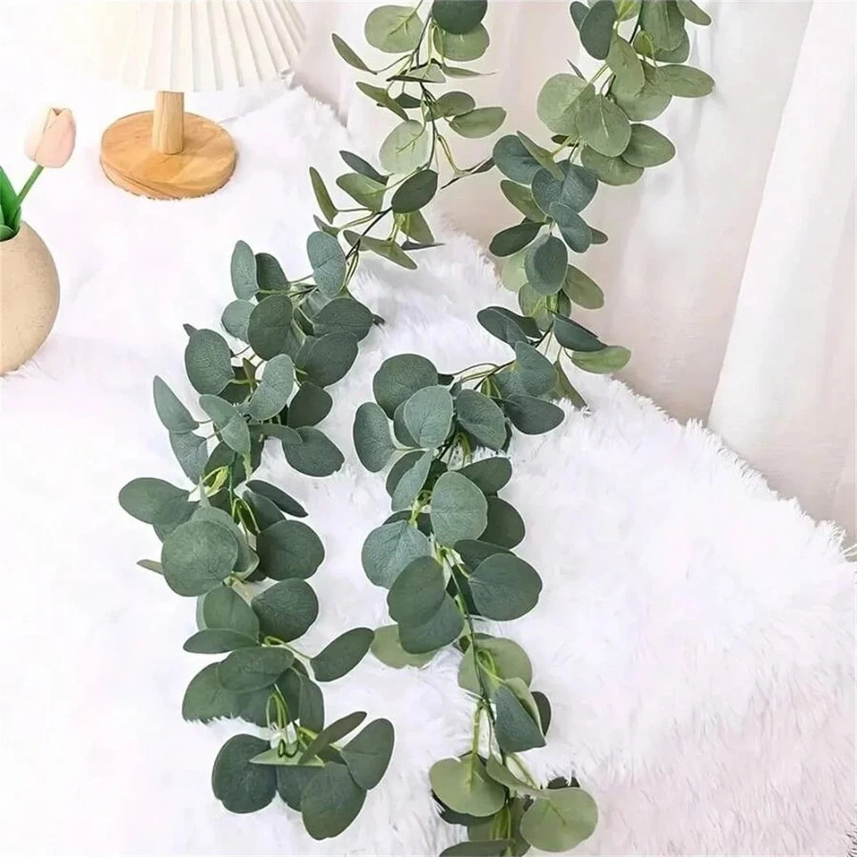 1pc Artificial Eucalyptus Garland Vine Leaf Wedding Arch Indoor Outdoor Decor