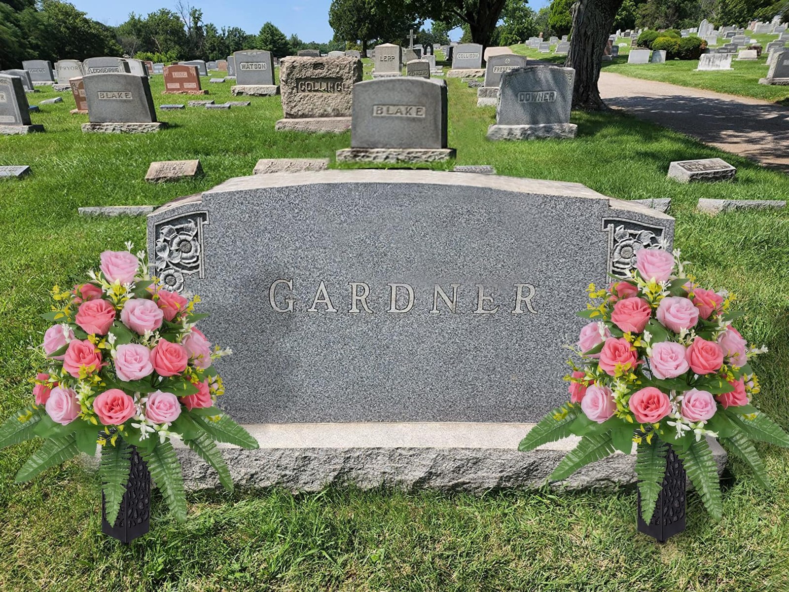 Artificial Cemetery Flowers“ Grave Decorations Cemetery Flowers For Grave Vase A