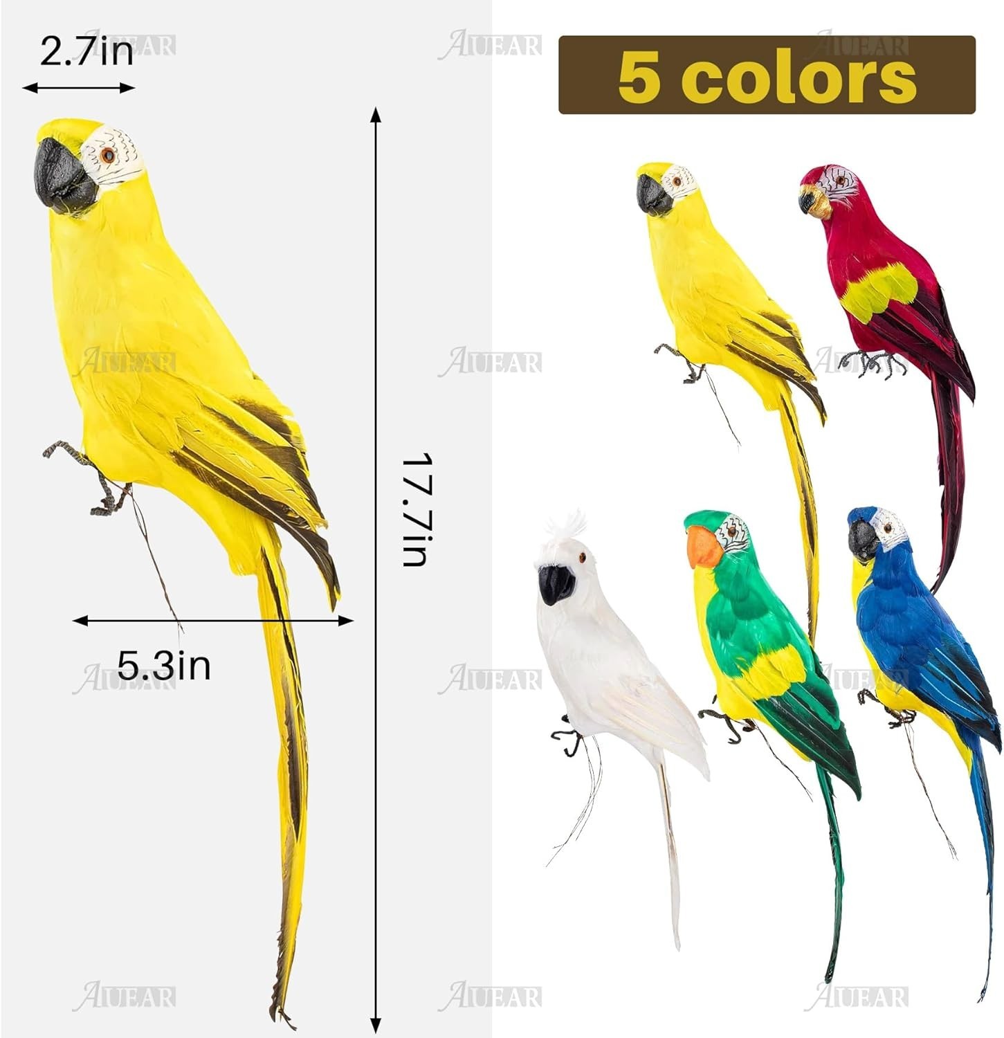 Artificial Big Bird Feathered Decoration