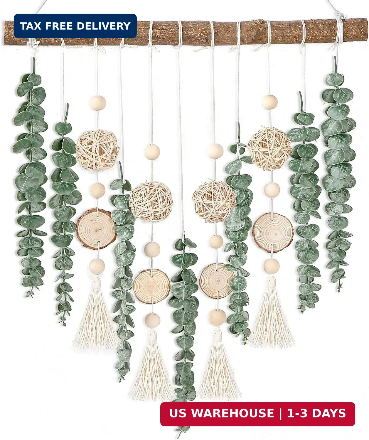 Sggvecsy 21” Eucalyptus Wall Hanging Decor Artificial Eucalyptus Plant Fake Gre