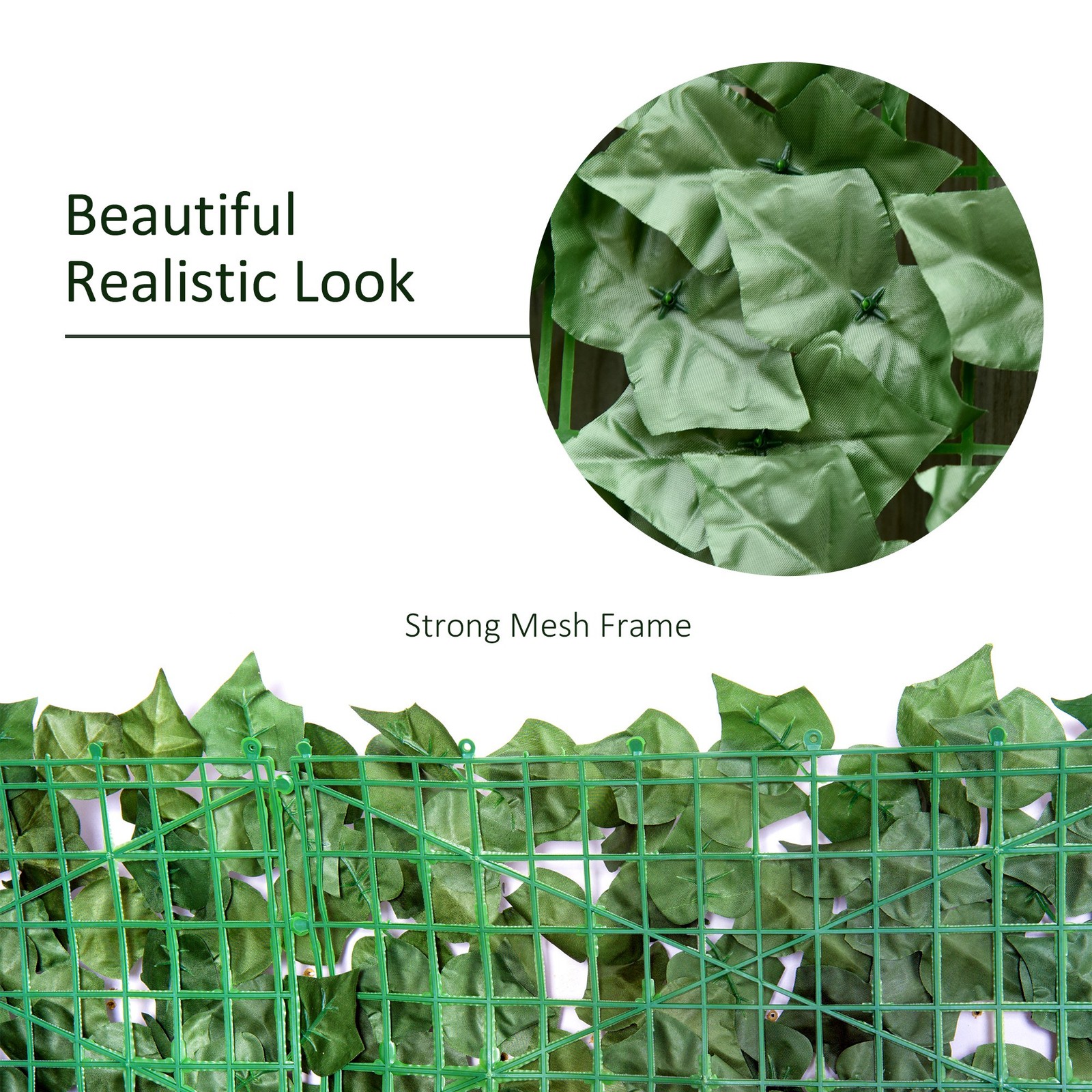 Artificial Ivy Vine Privacy Fence Screen, Faux Hedge Leaf, Outdoor Garden, Porch