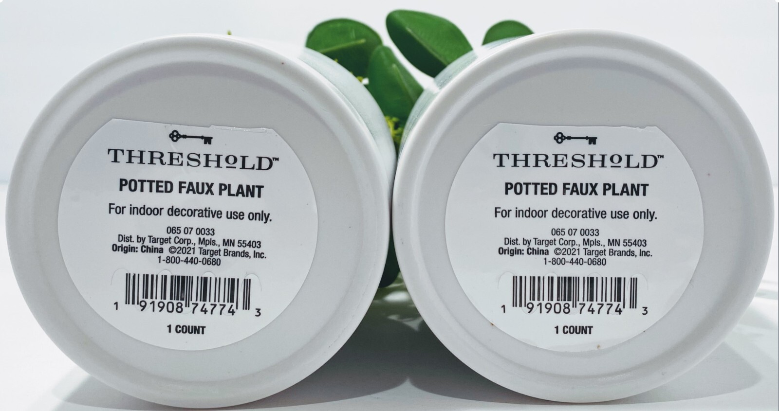 Threshold 7″ Potted Faux Seeded Plant For Indoor Decorative Use – Set of 2