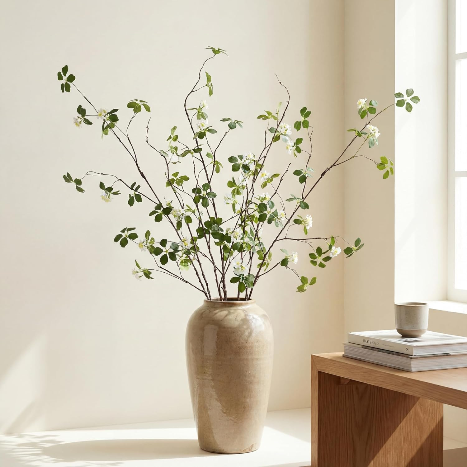 47.2″ Tall Faux Flower Branches – 6 Pcs Rattan Lotus for Home Decor