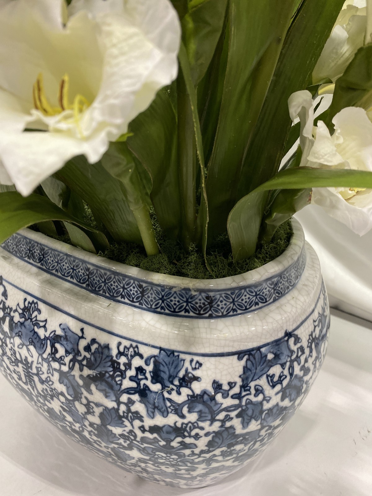 Wineward Home Gladiolus Arrangement In Oval Plater 29in