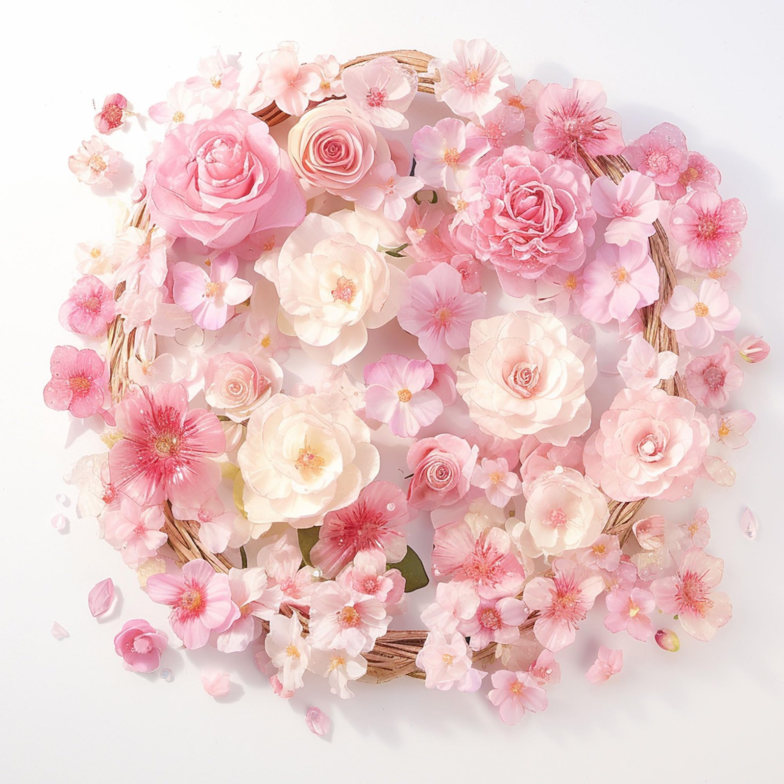 Artificial Flower Heads for Crafts 1-5 Inch, 80 Pcs Pink Silk Faux Peony Dais…