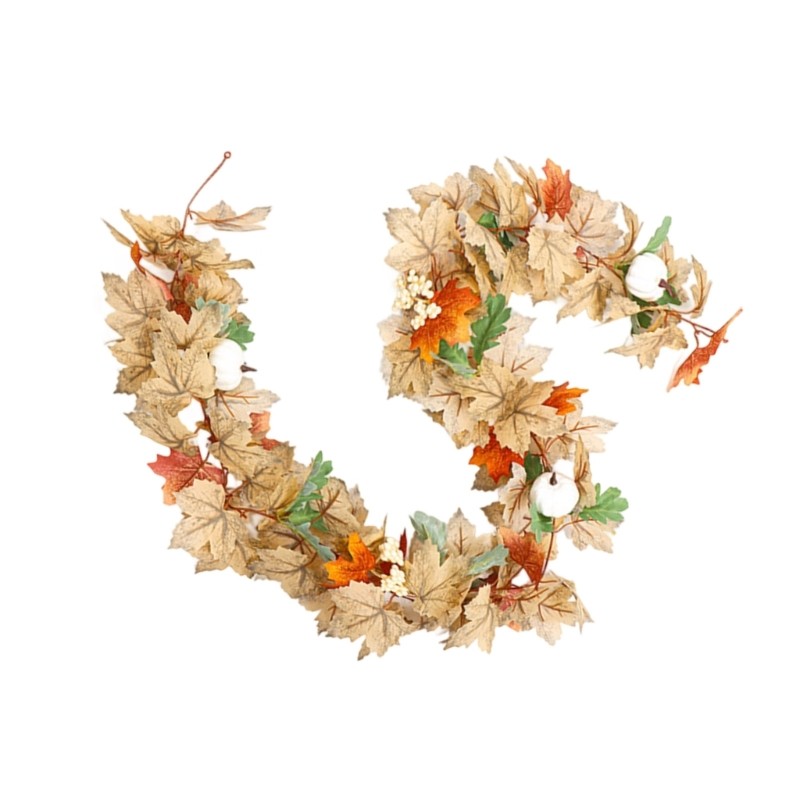 Whole Year Decorative Rattans Vine With Realistic Maples Leaf Design