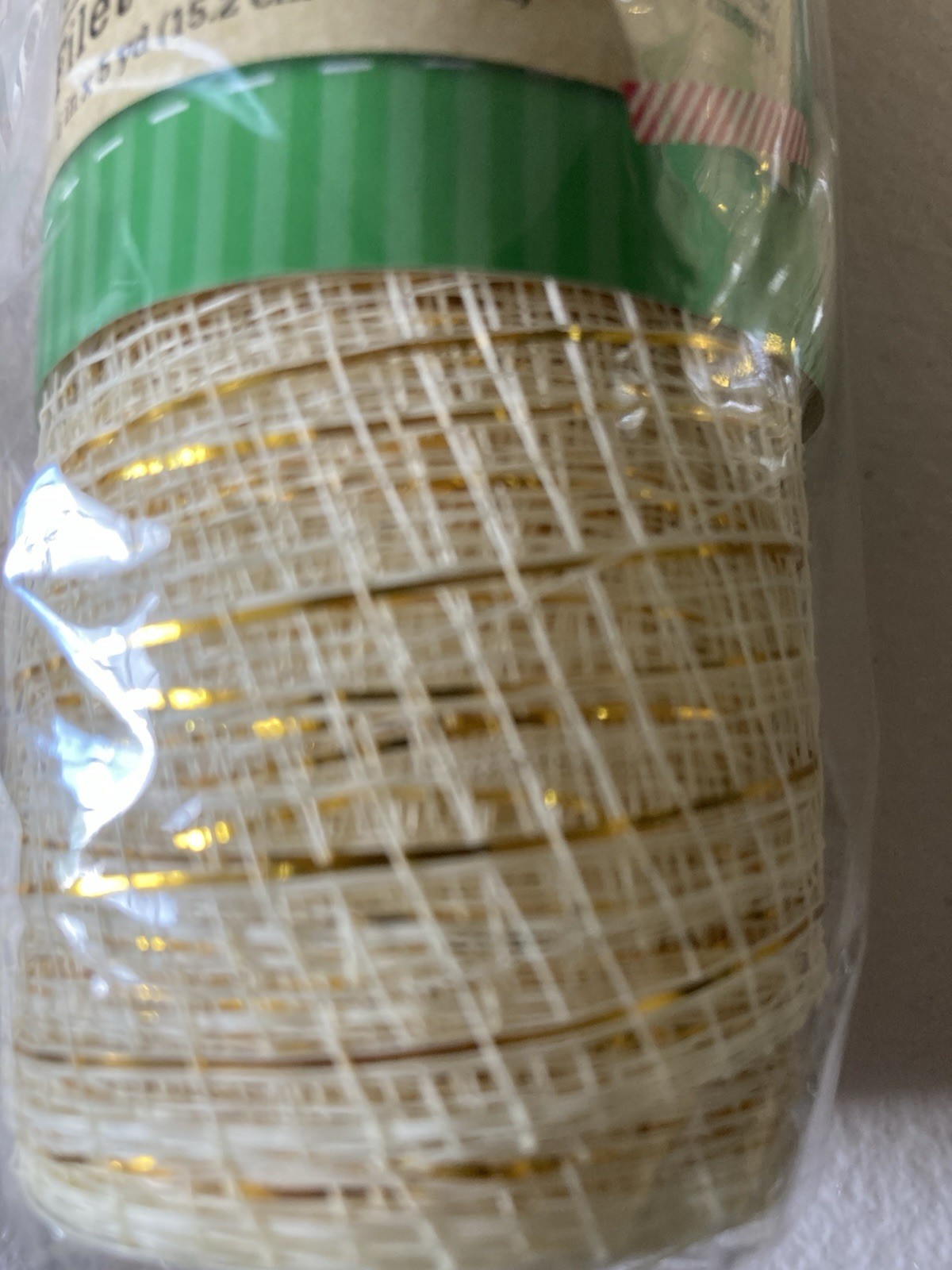 Crafter’s Square Decorative Mesh Roll 6 in x 5 yd Beige/Gold Lot of 6 New