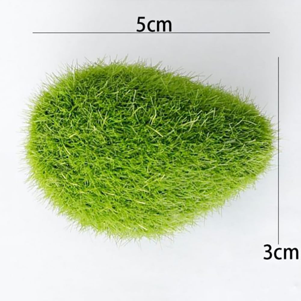 30 Pcs Green Artificial Moss Rocks for Fairy Gardens & Floral Decor