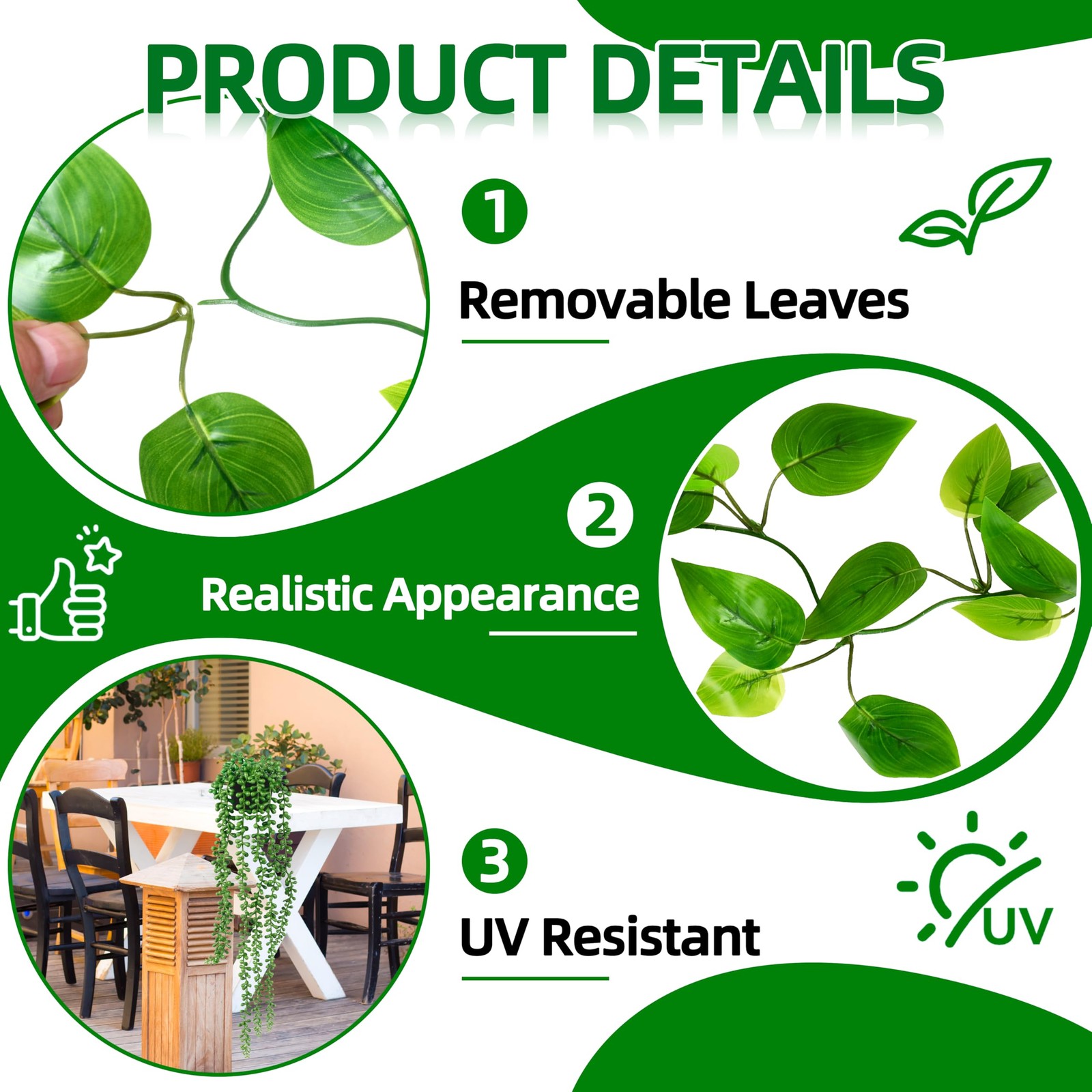 Artificial Hanging Plants for Shelf, 4 Pack Fake Potted Greenery Plant Faux M…