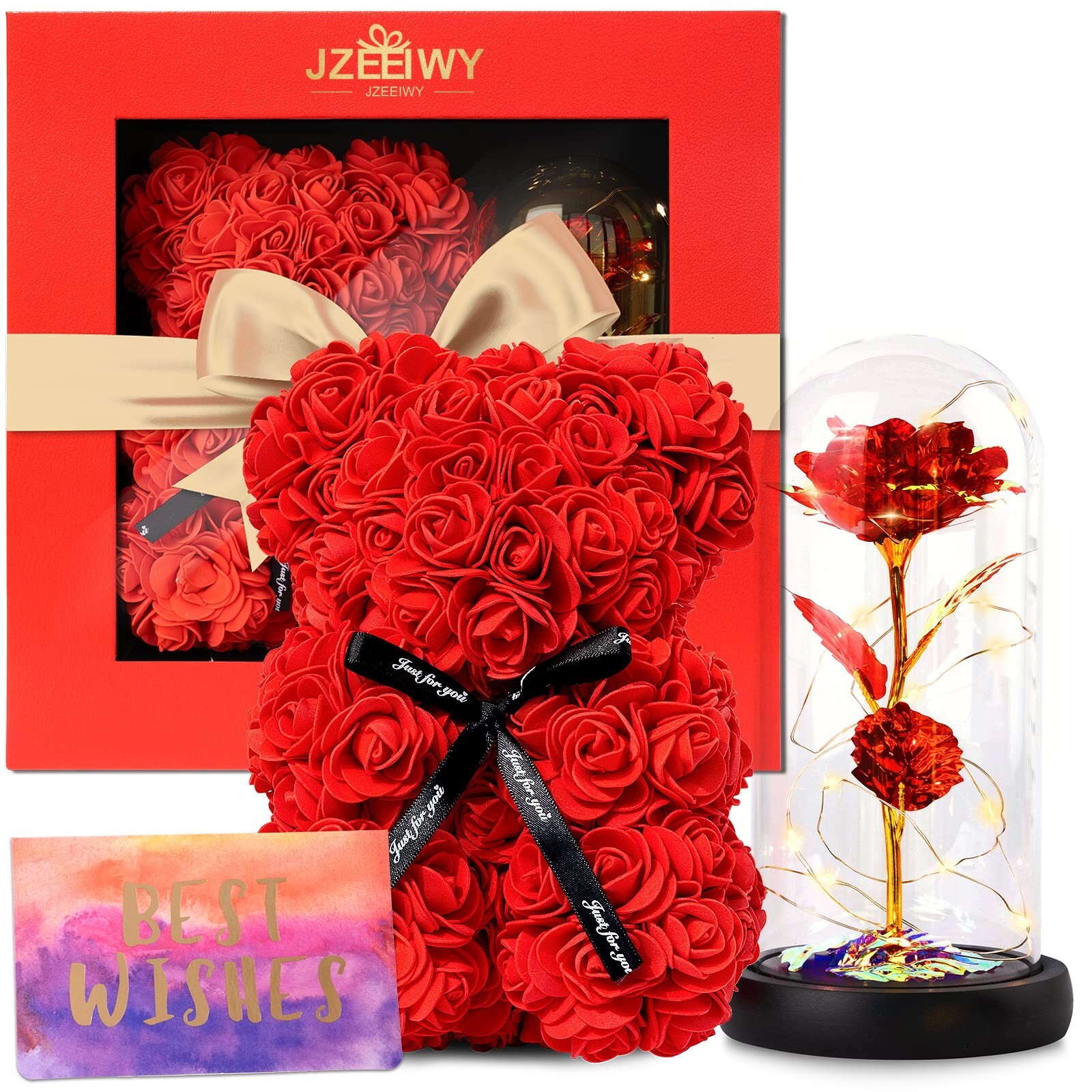 Flower Rose Bear for Mom,Perfect Birthday Romantic Gift for Wife Daughter Gir…