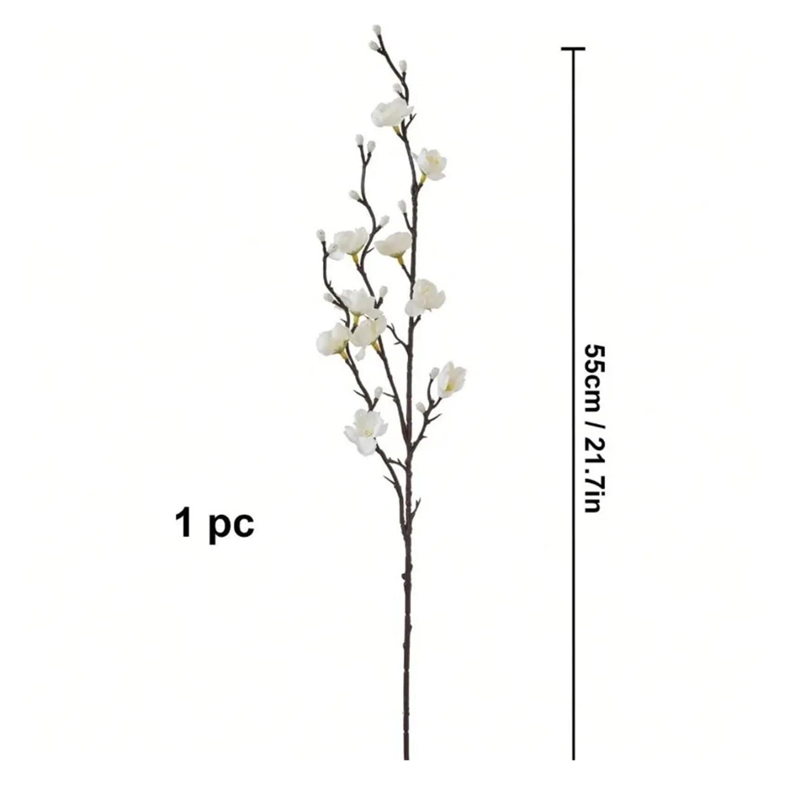5PCS Artificial Plum Blossom Wintersweet Long Stem Flowers Home Wedding Decor
